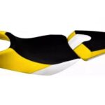 Funda Asiento Rouser NS 200 Doble Tricolor NBR Total Grip Fmx Covers - Negro/Blanco/Amarillo