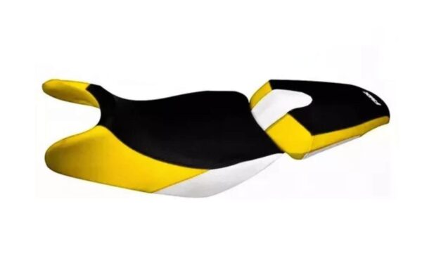 Funda Asiento Rouser NS 200 Doble Tricolor NBR Total Grip Fmx Covers - Negro/Blanco/Amarillo