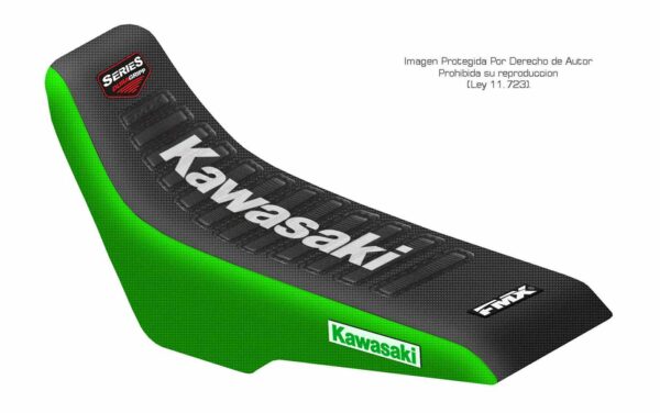 Funda Asiento Kawasaki Klx 250 R 94/96 - Klx 300 R 97/07 Series Fmx Covers - Negro/Verde/Blanco
