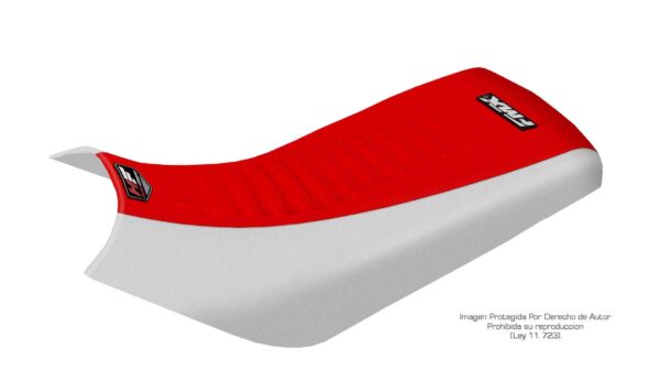 10 Funda Asiento Kymco 150 - 2007 Hf Fmx Covers - Rojo/Blanco