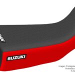 Funda Asiento Suzuki Dr 650S/90 - Dakar 650S/91 Total Grip Fmx Covers - Negro/Rojo