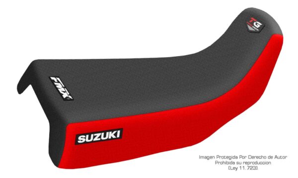 4 Funda Asiento Suzuki Dr 650S/90 - Dakar 650S/91 Total Grip Fmx Covers - Negro/Rojo