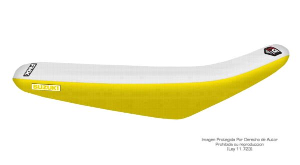 Funda Asiento Suzuki Rmz 250/450 - 14/16 Total Grip Fmx Covers - Blanco/Amarillo