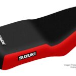 Funda Asiento Suzuki Gn 125 Total Grip Fmx Covers - Negro/Rojo