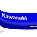 Funda Asiento Kawasaki Kmx 125 - 86/02 Series Fmx Covers - Azul/Azul/Blanco