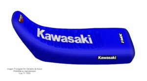 Funda Asiento Kawasaki Kmx 125 - 86/02 Series Fmx Covers - Azul/Azul/Blanco