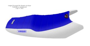 Funda Asiento Yamaha Ybr 125 Deflectores Plisada Fmx Covers - Azul/Blanco