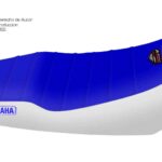 Funda Asiento Yamaha Ybr 125 Deflectores Plisada Fmx Covers - Azul/Blanco