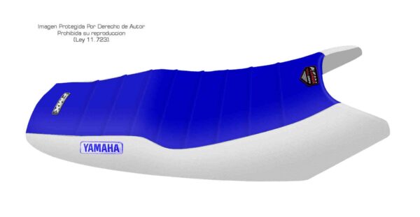 Funda Asiento Yamaha Ybr 125 Deflectores Plisada Fmx Covers - Azul/Blanco