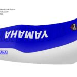 Funda Asiento Yamaha Ybr 125 Deflectores Series Fmx Covers - Azul/Blanco/Blanco