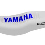 Funda Asiento Yamaha Crypton Modelo Viejo Series Fmx Covers - Blanco/Blanco/Azul