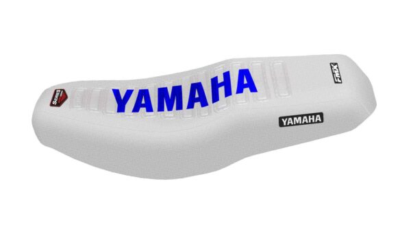 Funda Asiento Yamaha Crypton Modelo Viejo Series Fmx Covers - Blanco/Blanco/Azul