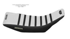 Funda Asiento Honda CRM 125/250 - 94 Rib Fmx Covers - Blanco/Negro/Negro