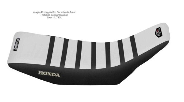 Funda Asiento Honda CRM 125/250 - 94 Rib Fmx Covers - Blanco/Negro/Negro