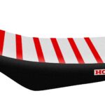 Funda Asiento Honda Cr 80 - 96/02 Rib Fmx Covers - Blanco/Negro/Rojo