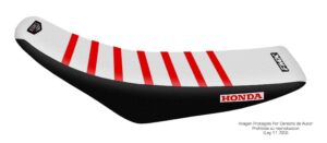 Funda Asiento Honda Cr 80 - 96/02 Rib Fmx Covers - Blanco/Negro/Rojo