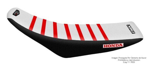 Funda Asiento Honda Cr 80 - 96/02 Rib Fmx Covers - Blanco/Negro/Rojo