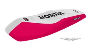 Funda Asiento Honda Biz 125 Series Fmx Covers - Blanco/Rosa/Negro