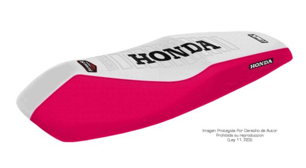 Funda Asiento Honda Biz 125 Series Fmx Covers - Blanco/Rosa/Negro