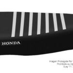 Funda Asiento Honda Cr 480 - 1982 Rib Fmx Covers - Negro/Negro/Blanco