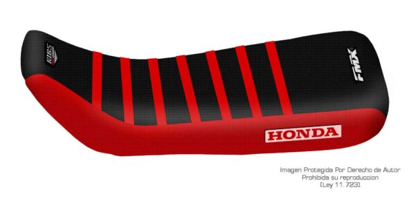 NRR Funda Asiento Honda Cr 80 - 88/95 Rib Fmx Covers - Negro/Rojo/Rojo
