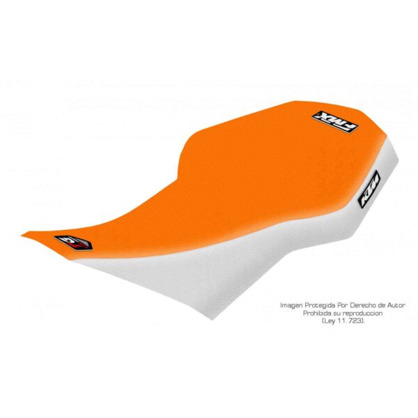 20 Funda Asiento Ktm 505 Sx Total Grip Fmx Covers - Naranja/Blanco