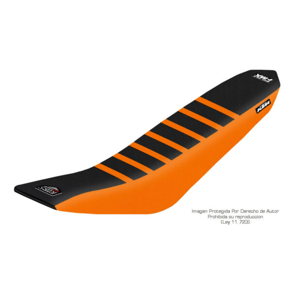 Funda Asiento Ktm 2011/2016 Rib Fmx Covers - Negro/Naranja/Naranja