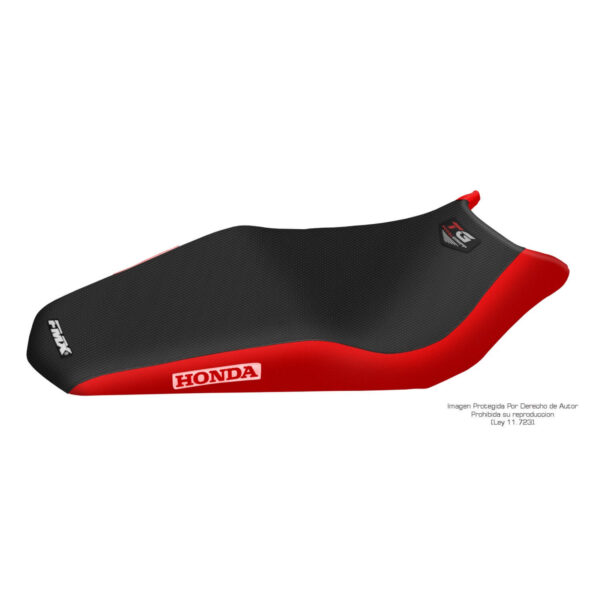 5 Funda Asiento Honda Cbx 250 Twister 2017 Total Grip Fmx Covers - Negro/Rojo