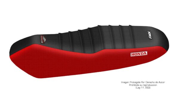 Funda Asiento Honda Pop Plisada Fmx Covers - Negro/Rojo