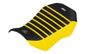 Funda Asiento Suzuki Ltz 400 Rib Fmx Covers - Negro/Amarillo/Amarillo