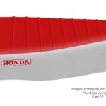 Funda Asiento Honda Cr 480 - 1982 Plisada Fmx Covers - Rojo/Blanco