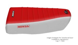 Funda Asiento Honda Cr 480 - 1982 Plisada Fmx Covers - Rojo/Blanco