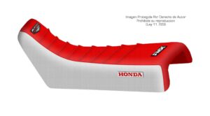 Funda Asiento Honda Xr 250 M Viejo Plisada Fmx Covers - Rojo/Blanco