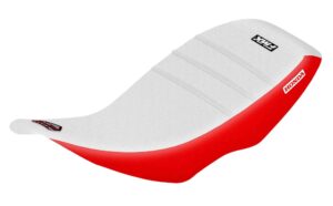 Funda Asiento Honda Trx 300 - 01/06 Plisada Fmx Covers - Blanco/Rojo
