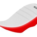 Funda Asiento Honda Trx 300 - 01/06 Plisada Fmx Covers - Blanco/Rojo