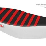 Funda Asiento Honda Biz 100/105 Rib Fmx Covers - Negro/Blanco/Rojo