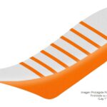 Funda Asiento Ktm 2007/2011 Rib Fmx Covers - Blanco/Naranja/Naranja
