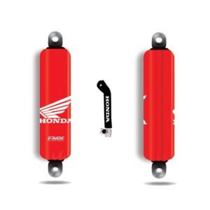 Combo Cubre Amortiguador Moto Honda Ala 100 125 150 + Cub Palanca Regalo - Rojo