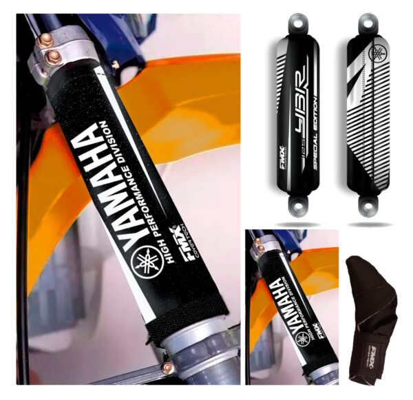 Combo Cub Am. Cub. Barral Moto Yamaha Ybr 125 + Cub Palanca Regalo - Negro/Blanco