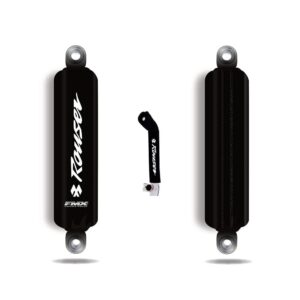 Combo Cubre Amortiguador ROUSER + Cub Palanca Regalo - Negro/Blanco