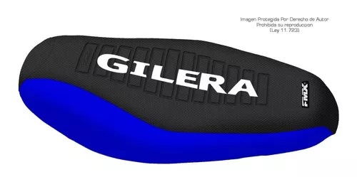 2 Funda Asiento Gilera Smash Full Series Fmx Covers - Negro/Azul/Blanco