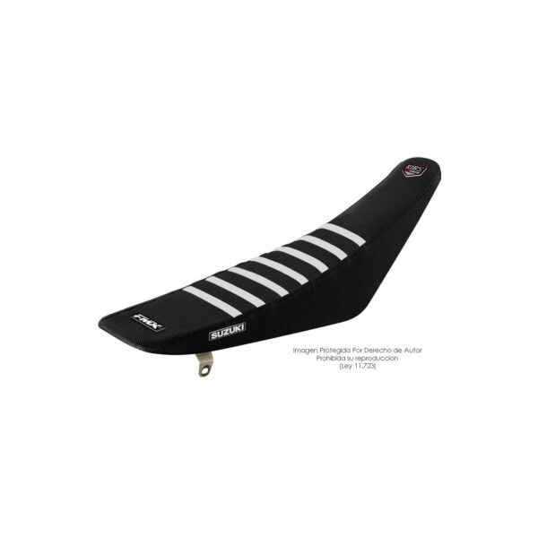 Funda Asiento Suzuki Ax 100 Rib Fmx Covers - Negro/Negro/Blanco