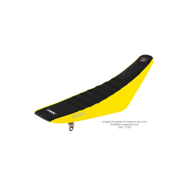 Funda Asiento Suzuki Ax 100 Rib Fmx Covers - Negro/Amarillo/Negro