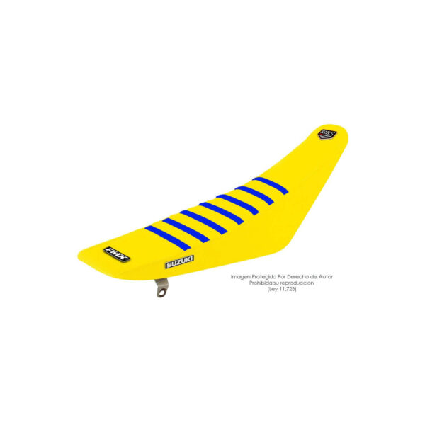 Funda Asiento Suzuki Ax 100 Rib Fmx Covers - Amarillo/Amarillo/Azul