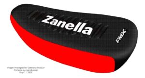 Funda Asiento Zanella Hot 90 Shot Series Fmx Covers - Negro/Rojo/Blanco