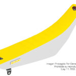 Funda Asiento Suzuki Dr 250/350 Plisada Fmx Covers - Amarillo/Blanco