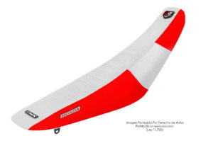 Funda Asiento Honda Crf 250 18/21 - 450 17/20 Ultra Grip Fmx Covers - Blanco/Rojo