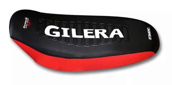 2 Funda Asiento Gilera SMX 400 Touring Series Fmx Covers - Negro/Rojo/Blanco