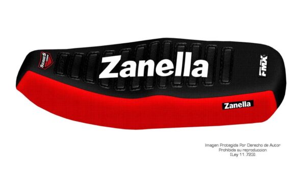 NR Funda Asiento Zanella Due 110 Luxury Series Fmx Covers - Negro/Rojo/Blanco