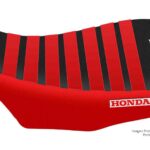 Funda Asiento Honda Trx 300 Utilitario Rib Fmx Covers - Negro/Rojo/Rojo